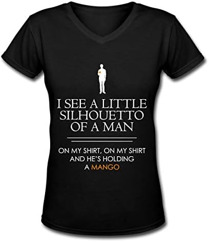 Wenlitee Bohemian Rhapsody Women's Short Sleeve V-Neck Basic T-Shirt Black