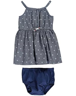 Baby Girls' Star Printed Chambray Dress