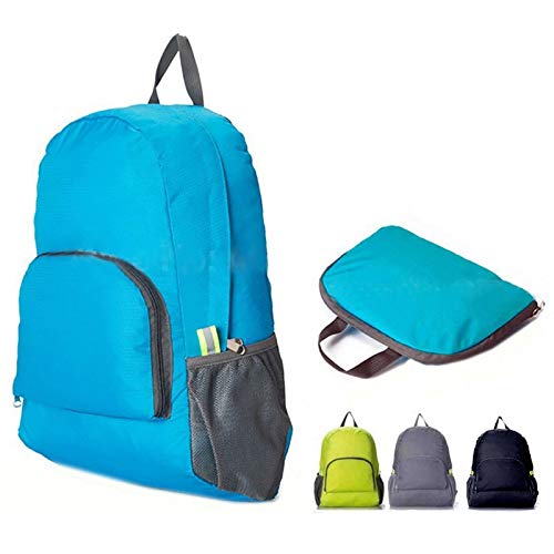 Styleys Foldable Lightweight Waterproof Travel Backpack Bag Sports & Hiking and Picnic Bag (Sky Blue - S11009)