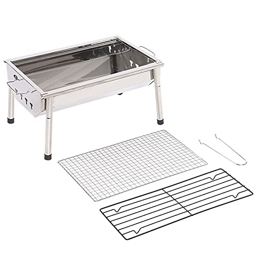 CharcoalGrillBarbecuePortableBBQStainlessSteelFoldingBBQKabab