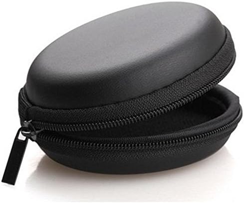 ReTrack Leather Round Zipper Pocket Fidget Spinner Toy Bluetooth Headset Phone USB Cable Pouch