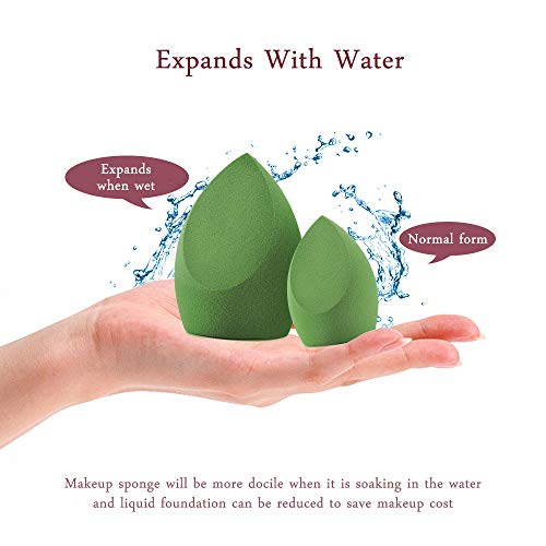 Makeup Sponge Blender - 3 Pack Beauty Sponges Latex Free Q SOFT Makeup Foundation Blending Smooth Flawless Make Up Sponge for Base Liquid, Concealer, BB Cream, Powder, Eyeshadow and Blush (3 Pack) - Thumbnail 4