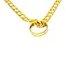 Riakoob Chunky 23in 10mm Real 24k Yellow Gold Filled Men's Necklace Solid Curb Chain Fashion Jewelry 72g