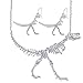 Zhenhui Steam Punk Style Fashion Walking Dinosaur Tyrannosaurus T-Rex Skeleton Charm Pendant Necklace Earrings Set for Women Girl