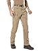 CQR Men's Flex Stretch Tactical Pants, Water Resistant Ripstop Cargo Pants, Lightweight EDC Outdoor Work Hiking Pants, Radiant Khaki, 34W x 32L