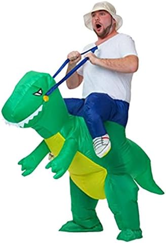 Green Dinosaur Rider Costume - Adult Medium