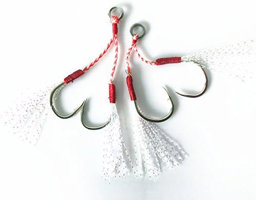 Jigman Hook for Arm Jig Assist Hook, Double, Ideal for Slow Jigging Jigs Size 13 for 10 to 30 Grams