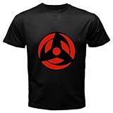 New *KAKASHI Mangekyo Sharingan NARUTO Anime Manga Black T-Shirt Size XL