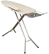 Household Essentials Fibertech Wide Top 4-Leg Mega Pressing Station Ironing Board with Natural Cotton Cover