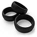 Silicone Wedding Ring Band for Men - 3 Sizes Included for Perfect Fit - German Made Molds and Highest Medical Grade Silicone for Ultimate Strength and Comfort for Your Active Lifestyle (Black, 11 (includes 10-11-12 sizes))
