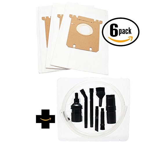 18 Replacement AEG-Electrolux System Pro P1-P999 Style S Vacuum Bags with 7-Piece Micro Vacuum Attachment Kit - Compatible AEG-Electrolux S-Bag Vacuum Bags (6-Pack - 3 Vacuum Bags per Pack)