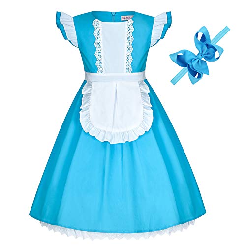 Alice Child Costumes - BanKids Princess Alice Costume Cotton Dress for Toddler Girls 18-24