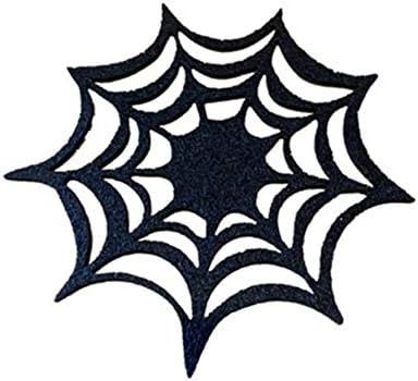 Snow Island 5PCS Spider Webs Non-Woven Cloth Cup Placemat Coaster Table Halloween Coaster Decor 11 cm x 11 cm