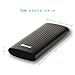 Power Bank BONAI 20000mAh Protable Stripe Portable Charger with Two Port & Flashligh External Battery Pack for iPhone Apple Phone iPad Samsung Galaxy Smartphones Tablet(Black)