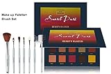 Beauty Glazed 15 Colors Sunset Dusk Eye Shadow Professional Matte Eyeshadow Palette With Intense Pigment Long Lasting Warm Color Eyeshadow Palette Collection With 7 Pcs Makeup Brushes set