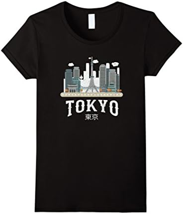 Womens Tokyo Japan T-shirt for Japanese fanTokyo Tshirt Medium Black