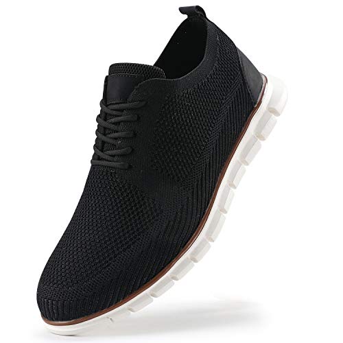 COOJOY Men's Mesh Wingtip Oxford Lace up Fashion Sneaker Lightweight