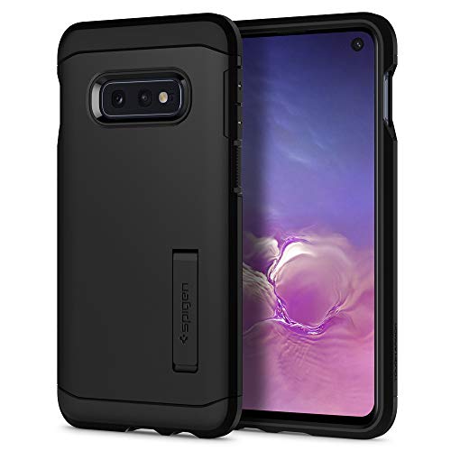 Spigen Funda para Samsung Galaxy S10E Tough Armor con Kickstand y Certificado de Extrema protección - Negro