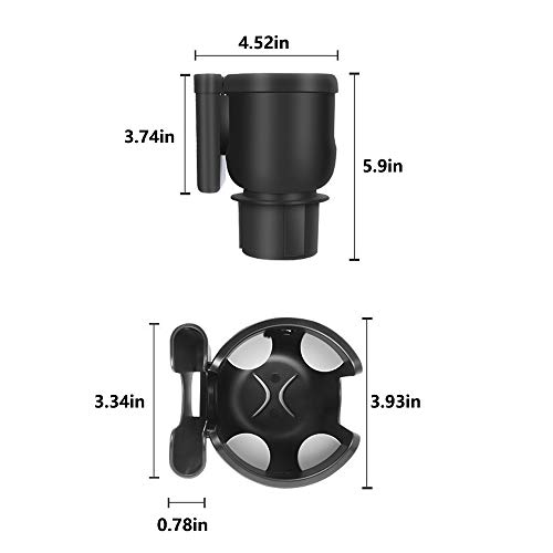 Roinaee Car Cup Holder Expander Adapter with Adjustable Base, 2in1