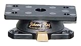 Johnny Ray JR-400 Marine 1.25 by 2.875-Inch Top Push-Button Release Portable Sonar Swivel Mount, Black Finish