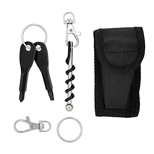 AnSaw One Set EDC Multifunctional Tools Of Stainless Steel Screwdrivers Keychain and Corkscrew Portable Wine Bottle Opener Sets Festival and Christmas Socking Stuffed Creative Gifts - Thumbnail 7