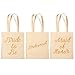 BLUE PANDA Bridal Shower Party Favor Tote Bags for Bridesmaid Proposal Gifts (5 Pack)