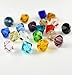 HYBEADS 100pcs 6mm Mixed Colour Crystal Bicone Beads