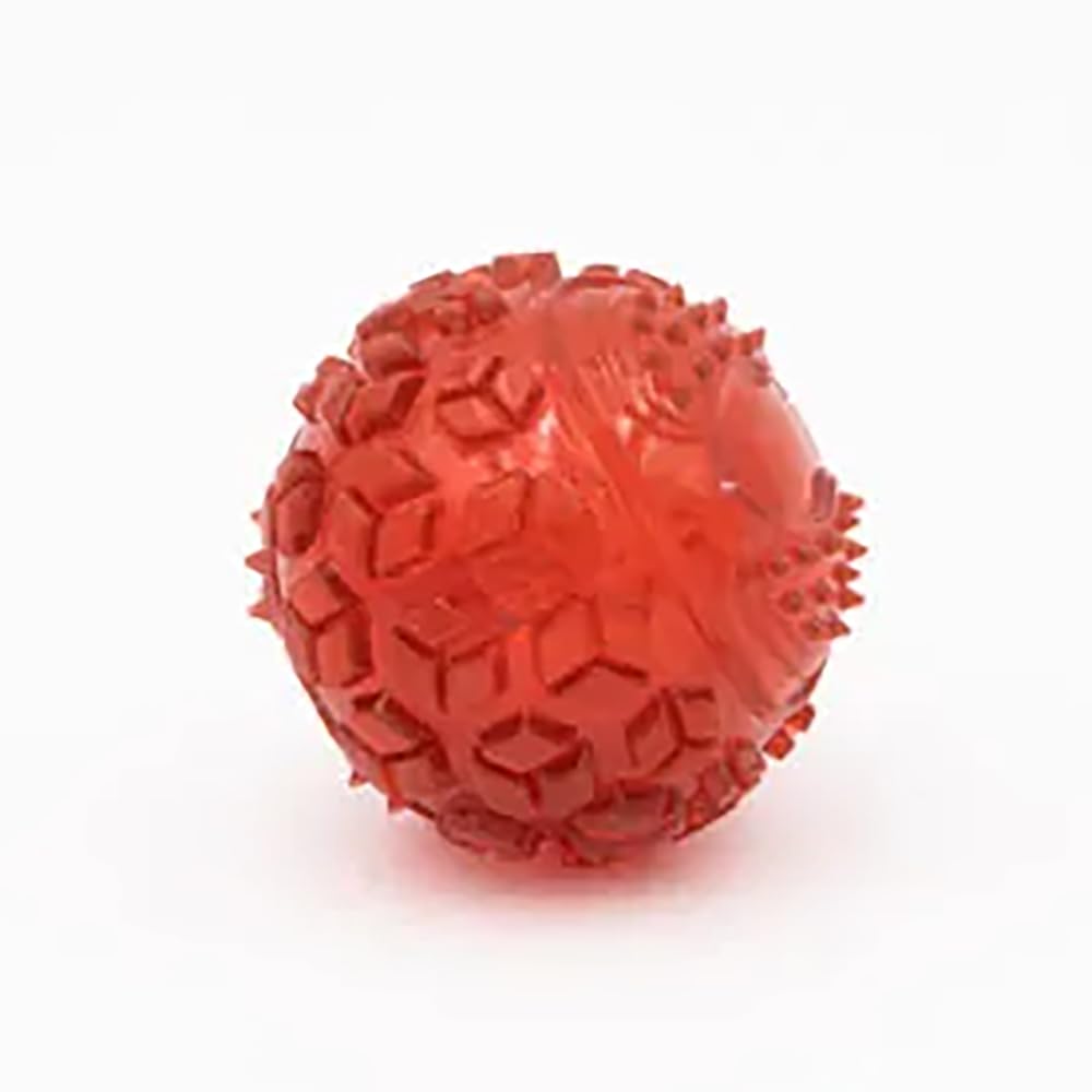 Holiday ZippyTuff Squeaker Ball - Red Small