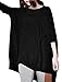 Allegra K Women Dolman Sleeves Round Neck Oversized Tunic Top