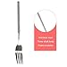 Yosoo BBQ Telescopic Extendable Dinner Fruit Dessert Long Handle Fork Stainless Steel Cutlery