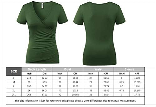 Beauhuty Women S Top Deep V Neck Slim Fitted T Shirt Front