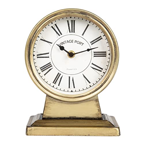 Creative Coop Metal Gold Finish Mantel Clock (EC0535) Pricepulse