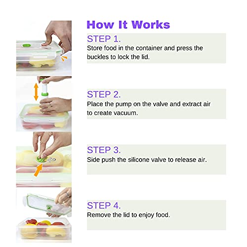 Lasting Freshness 11 Piece Vacuum Seal Food Storage Container Set