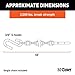 CURT 80010 48-Inch Trailer Safety Chain with 3/8-In S-Hooks, 2,000 lbs Break Strength
