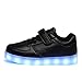 CIOR Kids Boy and Girl's 11 Color LED PU Sneakers Light Up Flashing Shoes,103,01,32