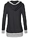 Timeson Womens Long Sleeve Knitted Panel Hooded Casual Sweatshirt
