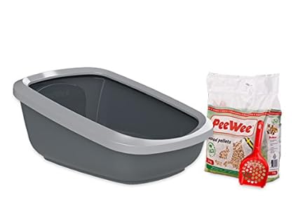PeeWee EcoGranda - Katzentoilette - Starter-Paket Grau