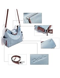 BOSTANTEN - Bolso bandolera de piel auténtica para mujer