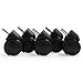 Office Chair Caster Wheels for Hardwood - Laminate Floor Mat and all Floors (Set of 5) Black