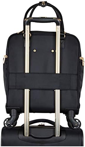 Kenneth Cole Reaction Women's Chelsea Collection 17" Chevron Quilted Softside 4-Wheel Spinner Underseater Carry-On Suitcase, Black 12 Kenneth Cole Reaction Women's Chelsea Collection 17" Chevron Quilted Softside 4-Wheel Spinner Underseater Carry-On Suitcase, Black