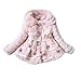 Weixinbuy Kids Girls Faux Fur Fleece Lapel Coat Winter Warm Jacket