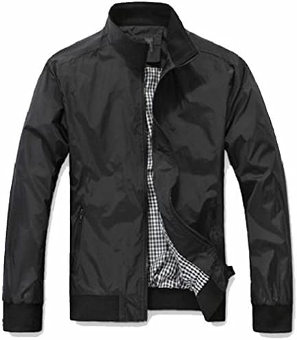 Mens Spring Jackets Casual Thin Male Windbreakers College Bomber Black Windcheater Hommes Varsity Jacket Black L