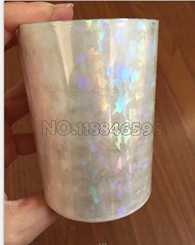 Tool Parts | New Style Holographic Foil Plain Transparent Foil Hot Stamping On Paper or Plastic 8cm x 120m/Lot DIY Package Box | by HOTAFA