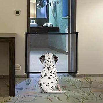 mesh pet gate with door