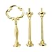 Lingxuinfo 4 Sets 3 Tier Cake Fruit Food Plate Stand Handle Fitting Hardware Rod Holder - Vintage Sunflower Metal (Golden)