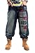 Easy Men's Boy Hip-hop Floral Distressed Plus Size Baggy Jean Long Pants
