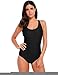 Ekouaer Swimwear Women's Retro Raceback Solid One Piece Swimsuit Bathing Suit S-XXL