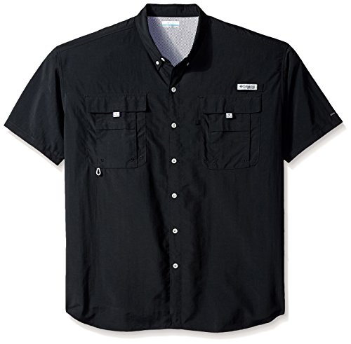 Columbia Men's Bahama II Short Sleeve Shirt, 4X, Black