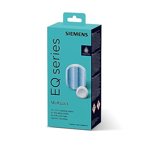 Siemens, reinigings- en ontkalkingstabletten, TZ80003A, Multipack, 1 x 10 reinigingstabletten en 2 x 3 ontkalkingstabletten, voor EQ-lijn