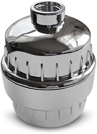 Detachable / Removable Chlorine Shower Head Filter – Chrome Wall Mounted - Hard Water Softener / Purifier - Best Used for Dry Hair / Skin